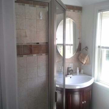 Master and main bathroom with imported Italian porcelin and granite tiles.