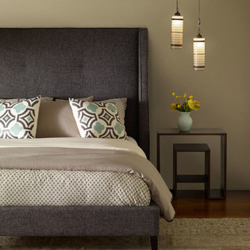 Charcoal Upholstered Platform Two