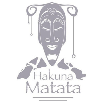 Hakuna Matata Wall Decal, Silver, 31"x45"