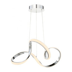 WAC Lighting Vornado 23in LED Chandelier in Chrome