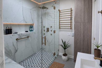 Inspiration for a contemporary bathroom remodel in Seattle
