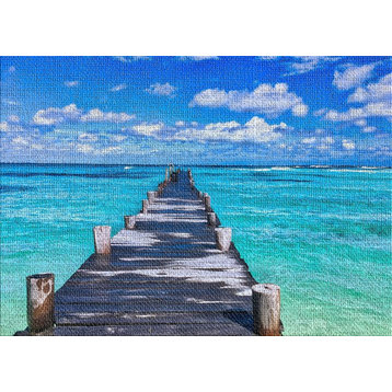 Boardwalk To The Water 1 Area Rug, 5'0"x7'0"