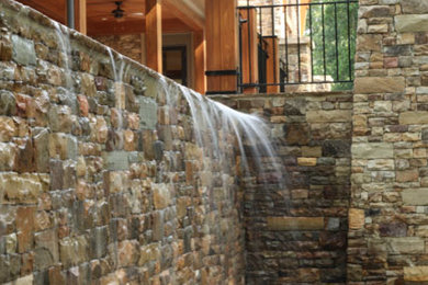 Pool - rustic pool idea in Atlanta