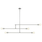 Z-Lite - Z-Lite 731-5CH Modernist 5 Light Chandelier in Chrome - Bold linear styling adds surprising character to contemporary spaces, forming a linear shape that makes this five-light chandelier from the Modernist collection stand out as an uplifting accent with a hint of industrial flavor. Bring fresh lighting and elegant aesthetics to a modern dining or living space with this chandelier crafted of chrome finish steel construction. Stark geometric parallel and perpendicular silhouetting turns low-key, simple visuals into an eye-catching addition to primary decor.