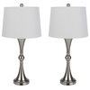 Set of 2 Table Lamps With USB Charging Ports, Touch Control, and LED Bulbs