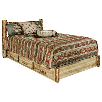 Glacier Country Collection California King Platform Bed With Storage