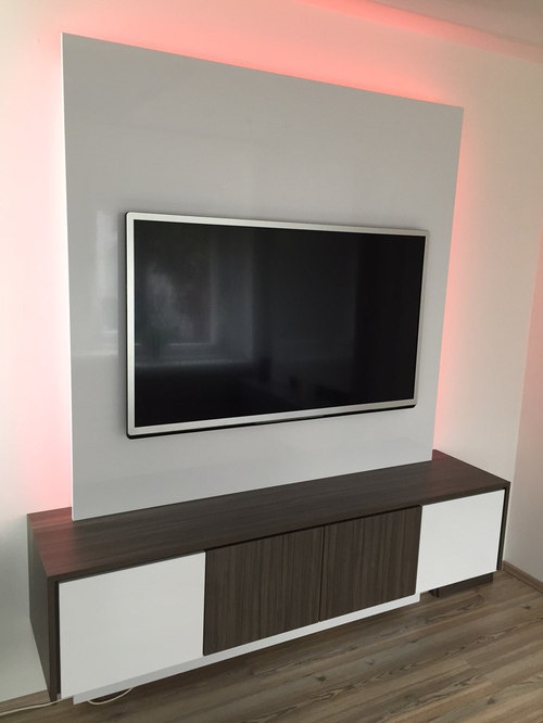 TV Wand TV WALL Square 120 | Weiß Hochglanz | Holzdekor Madagascar Cylon TV Wand TV WALL Square 120 | Weiß Hochglanz | Holzdekor Madagascar Cylon
