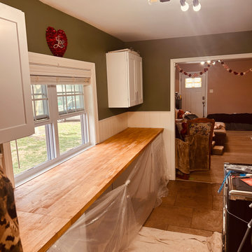 Open Kitchen View with Butcher Block - Yardley PA