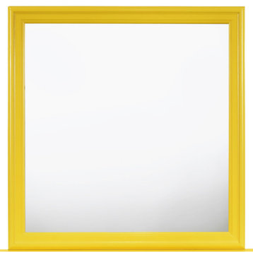 38 in. x 38 in. Classic Square Wood Framed Dresser Mirror