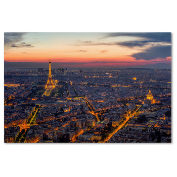 'From the Roofs of Paris' Canvas Art by Mathieu Rivrin