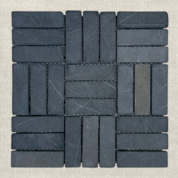KUTA - Midnight | 12" x 12" | Marble Mosaic - Mosaic Tile