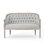 GDF Studio Megan Classical Tufted Loveseat, Light Gray, Fabric