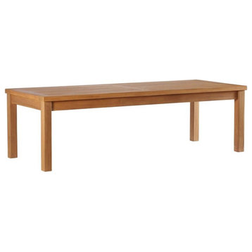 Modway Upland Modern Solid Wood Outdoor Coffee Table in Natural