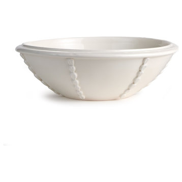 Positano White Shallow Decorative Bowl