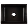 Austen Matte Black Fireclay 24" Single Bowl Farmhouse Undermount Sink