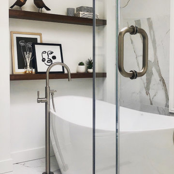 Curated master bathroom