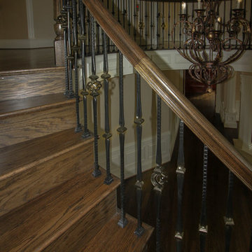 Project #45 | Curved Oak & Wrought Iron Staircase