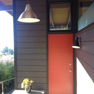 Main entry with new Ikea foto pendant lamp.