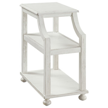 Chairside Accent Table, Lilith White Rub