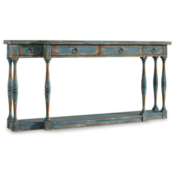Hooker Furniture 5405-85003 72"L Hardwood Console Table - Sky High Azure Blue