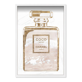 Gold Perfume Bottle Print, Chanel Coco Noir Perfume Poster
