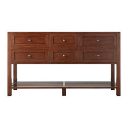 60" Taren Bamboo Double Vanity For Semi-Recessed Sink - Light Espresso - Bathroom Vanities And Sink Consoles