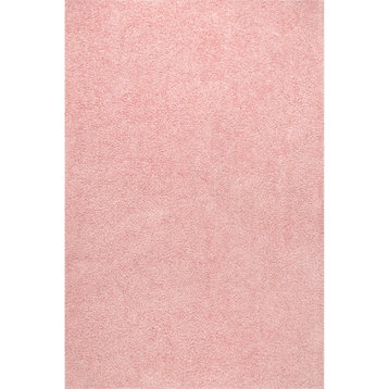 nuLOOM Marlow Soft Shag Faux Sheepskin Machine Washable Area Rug, Pink 3'x5'