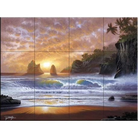 Tile Mural, Golden Oasis by Jon Rattenbury