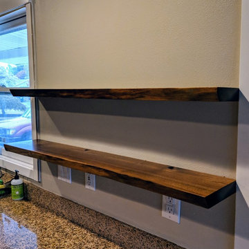 Free Floating Kitchen Shelves