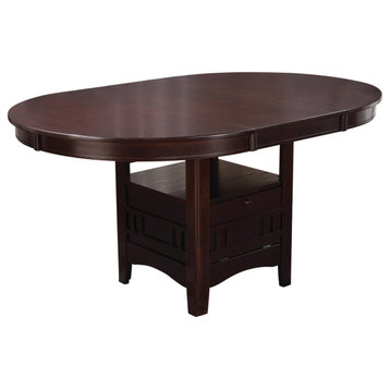 Wood Dining Table with Storage, Espresso