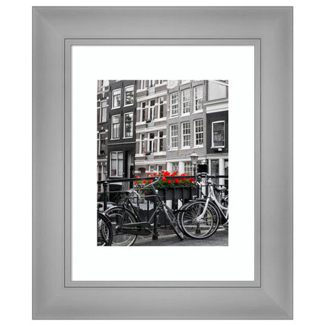 Amanti Art Flair Polished Nickel Photo Frame Opening Size 11x14 Matted To 8x10