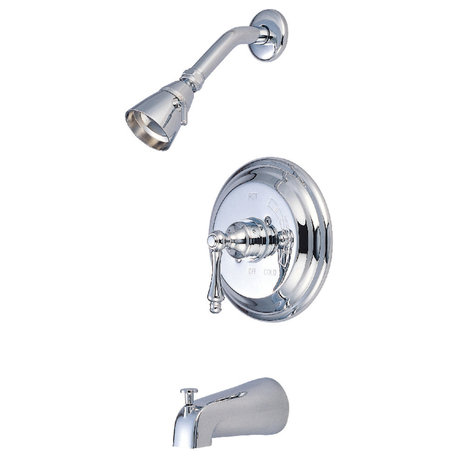 Kingston Brass Tub and Shower Faucet, Polished Chrome