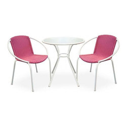 Urban Home Veranda Patio Set-Coral Pink - Outdoor Lounge Sets