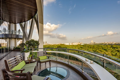 Photo of a contemporary balcony in Pune.