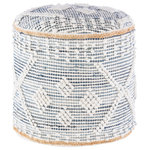 Livabliss - Sydney SYPF-002 18"x18"x16" Pouf - The Sydney Collection feautures compelling global inspired designs brimming with elegance and grace! The perfect addition for any home, these pieces will add eclectic charm to any room! The meticulously woven construction of these pieces boasts durability and will provide natural charm into your decor space. Made with Polyester, Cotton, Jute, Polybeads, Cotton in India. Spot clean only, Manufacturers 30 Day Limited Warranty.