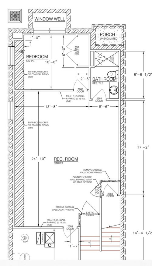 basement ceiling help! 1 uniform ceiling height or two heights?