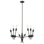 Eglo - Willsboro 9-Light Pendant, Bronze, Bronze - The Willsoboro 9 light open bulb pendant by Eglo in a bronze finish is a simply uniques fixture that will spark great conversation. The adjustable postioning of the arms allows this fixture to be customized to your space and sense of style.