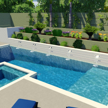 Yard With Multi-level planters (multiple variants)