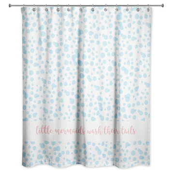 Bubbles Wash Your Tail 71x74 Shower Curtain