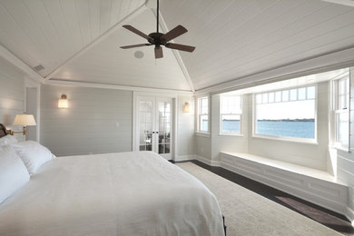 This is an example of a beach style bedroom in New York.