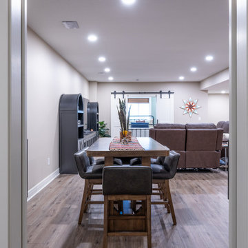 Basement Remodel with Family Room, Craft Studio, and More