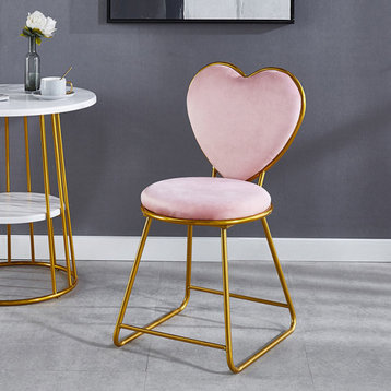 Heart Shaped Wrought Iron Light Luxury Backrest Chair