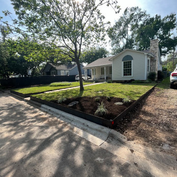 Curb Appeal: Irrigation Installation, Sod & Mulch Metal Edging