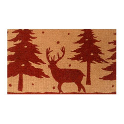 Momentum Mats Christmas Reindeer Coir and Vinyl Doormat - Doormats