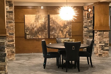 Inspiration for a rustic dining room remodel in Indianapolis