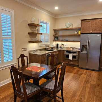 Contemporary Kitchen Remodel with Sleek Buffet Cabinets