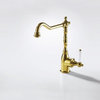Contemporary Design Brass Luxury Gold Color Kitchen Faucet