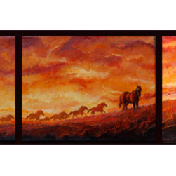 Under the Persimmon Sky (triptych-3 paintings) - Products