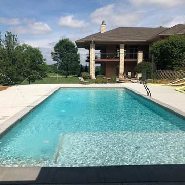 Cedar Rapids, IA - Contemporary - New Concrete Swimming Pool Construction