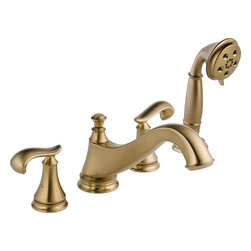 Delta Cassidy Roman Tub w/ Hand Shower Trim - Low Arc Spout - Tub And Shower Faucet Sets